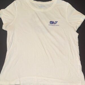EIC Vineyard Vines Nautical White  Tee with Blue Whale